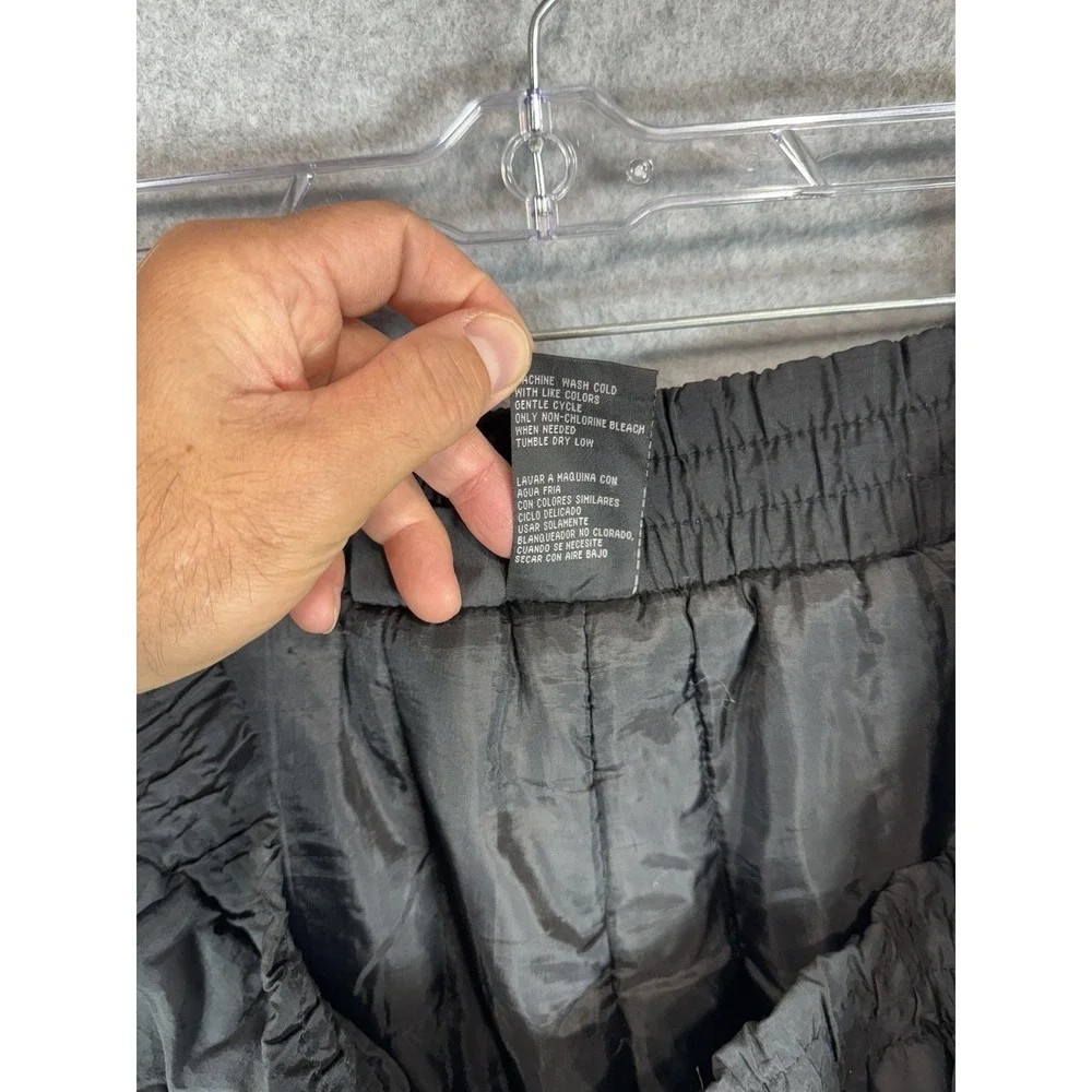 Vintage Voit Pants Mens XL Black Nylon Lined Windbreaker Joggers Korea 90s
